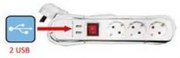 Prelungitor cu 3 prize si USB 15-315135
