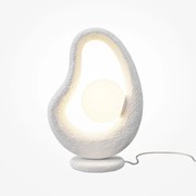 Veioza, Lampa de masa din Polirasina, Alb, Opus