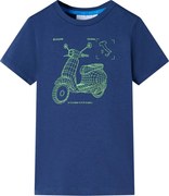 vidaXL Tricou pentru copii, albastru închis, 104