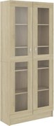 vidaXL Dulap vitrină, stejar sonoma 82,5x30,5x185 cm lemn prelucrat