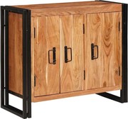 vidaXL Mese cu uși Maro 80 x 33 x 70 cm Lemn masiv de acacia și metal