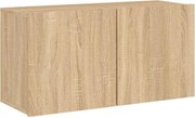 vidaXL Comodă TV de perete, stejar sonoma, 80x30x41 cm