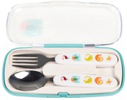 Tacâmuri pentru copii crem din oțel inoxidabil 2 buc. Wild Wonders – Rex London