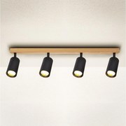 Brilagi - Spot SELE 4xGU10/30W/230V negru/decor stejar