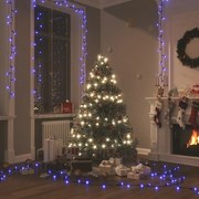 vidaXL Instalație cu 300 LED-uri, albastru, 30 m, PVC