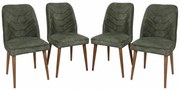 Set de scaune de sufragerie Dallas Dark Green, 4buc., 4 buc