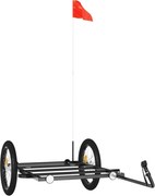 vidaXL Remorcă de marfă, negru, 135x68x37 cm, fier