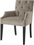 Scaun cu brate design elegant LUX Atena, catifea gri 113795 HZ