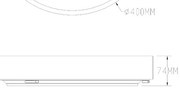 Plafonieră LED dimabilă Zuma Line MS724-R400-AB NADI LED/36W/230V d. 40 cm alamă + telecomandă