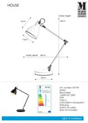 Markslöjd 107739 - Lampă de masă HOUSE 1xE27/40W/230V