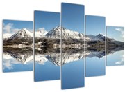 Tablou cu munți și reflectarea lor (150x105 cm)