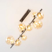 Brilagi - Lustră suspendată pe cablu LED MILLA 10xG9/3W/230V, crom negru/auriu