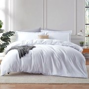 Lenjerie de pat matrimonial Premium Ranforce uni alb / 200x220 cm dimensiune standard