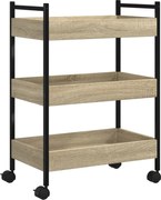 vidaXL Cărucior de bucătărie stejar sonoma 50x30x70 cm lemn prelucrat