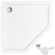 Cadita pentru dus Diamond alba - L80 x l80 x h5
