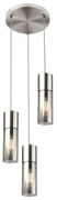 Lustra moderna cu 3 pendule ANNIKA nickel
