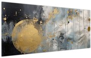 Tablou - Abstracție cu minge de aur (120x50 cm)
