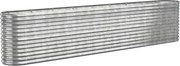 vidaXL Strat înălțat grădină 332x40x68 cm oțel galvanizat