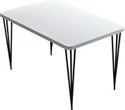 Masa bucatarie texturata, Serena Homs 70 x 110 cm, alb/negru