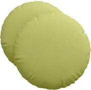 vidaXL Perne de Șezut 2 pcs Verde deschis Ø50 x 19 cm țesătură
