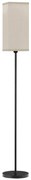 HOMCOM Lampă de Podea cu Întrerupător de Picior din Material Textil cu Efect de In și Metal, Ø25x161,5 cm, Negru | Aosom Romania