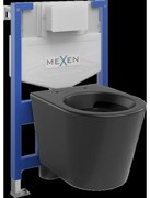 Mexen set WC încastrat cadru Felix XS-F cu vas de toaletă  Rico, Negru mat - 6803372XX85