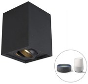 Spot inteligent negru reglabil cu WiFi GU10 - Quadro Up