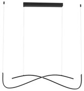 Lustra neagra liniara cu iluminat LED CCT BRIO