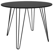 Masa de dining rotunda HARRY 100x100, negru