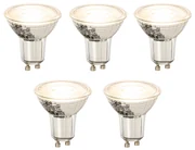 Set de 5 becuri LED GU10 reglabile 8W 650lm 2700K