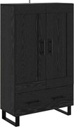 vidaXL Bufet cu sertar Stejar Negru 69,5 x 31 x 115 cm Lemn compozit