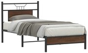 vidaXL Cadru pat fără saltea, stejar maro 75x190 cm lemn prelucrat