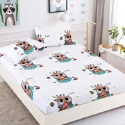 Lenjerie de pat 3 cu elastic 100% bumbac - a731 de la Onesleep