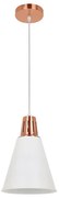 Klausen KL 6237 - Lustr SHADE 1xE27/15W/230V cupru/alb pe cablu