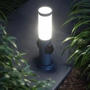 Brilagi Lampă de exterior NOVA cu 2 prize SCHUKO, 1xE27/15W/230V, 40 cm, IP44, antracit