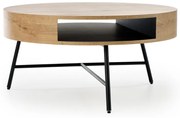 Masa de cafea Camila, stejar auriu / negru