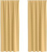 vidaXL Perdele Opaque cu Inel 2 pcs Bej 225 x 140 cm Poliester