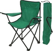 Scaun Pliabil cu Cotiere și Suport paharpentru camping sau pescuit culoare verde