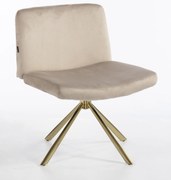 HR150 BAZĂ STEA Scaun Latte din Catifea cu Bază Aurie