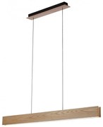 Lustra LED moderna design lemn natural Laria