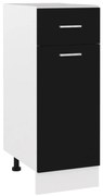vidaXL Dulap inferior cu sertar “Lyon” negru 30 x 46 x 81,5 cm