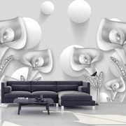 Fototapet - Flori argintii (147x102 cm)