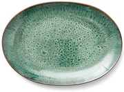 Farfurie verde/neagră pentru servire din gresie Gastro Green/Black – Bitz