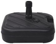 vidaXL Suport de umbrelă, negru, 24 L, umplere cu nisip/apă