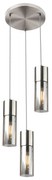 Lustra moderna cu 3 pendule ANNIKA nickel