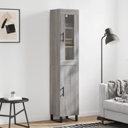 vidaXL Dulap înalt, gri sonoma, 34,5x34x180 cm, lemn prelucrat
