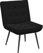 vidaXL Scaun de relaxare negru 64x74x84 cm catifea