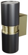 Aplica de perete iluminat ambiental exterior IP54 Bowery 2L alama/negru