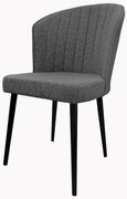 Set de scaune de sufragerie Rubi Grey and Black, 4buc., 4 buc