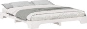 vidaXL Cadru de pat Alb 180 x 210 cm Lemn de pin masiv